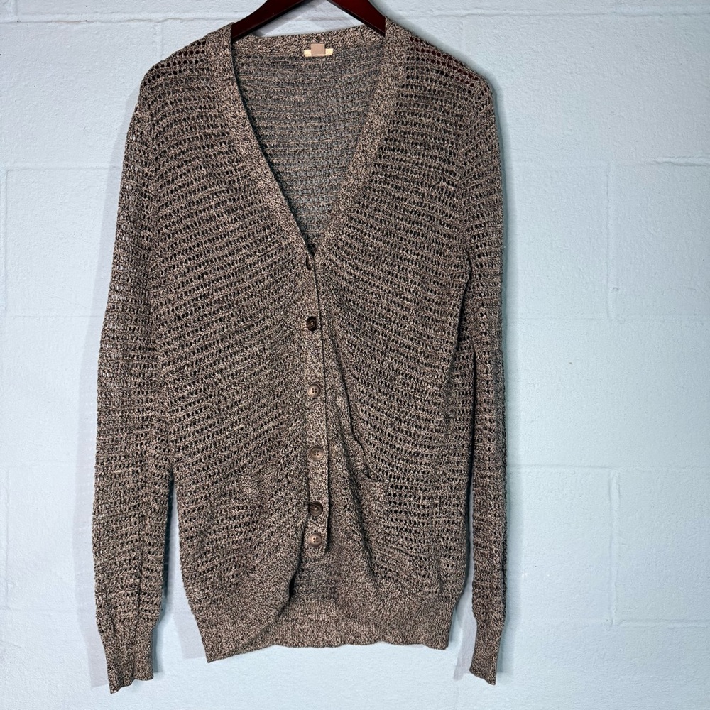 Fossil Open Knit Grandpa Cardigan